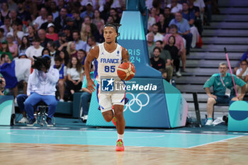 2024-07-27 - Matthew Strazel of France, Basketball, Men's Group Phase - Group B between France and Brazil during the Olympic Games Paris 2024 on 27 July 2024 in Villeneuve-d'Ascq near Lille, France - OLYMPIC GAMES PARIS 2024 - 27/07 - OLYMPIC GAMES PARIS 2024 - OLYMPIC GAMES