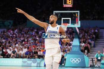 2024-07-27 - Rudy Gobert of France, Basketball, Men's Group Phase - Group B between France and Brazil during the Olympic Games Paris 2024 on 27 July 2024 in Villeneuve-d'Ascq near Lille, France - OLYMPIC GAMES PARIS 2024 - 27/07 - OLYMPIC GAMES PARIS 2024 - OLYMPIC GAMES