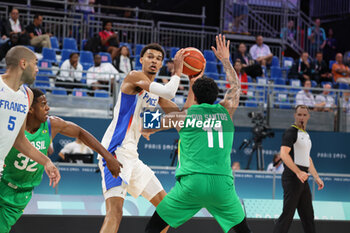 2024-07-27 - Victor Wembanyama of France, Basketball, Men's Group Phase - Group B between France and Brazil during the Olympic Games Paris 2024 on 27 July 2024 in Villeneuve-d'Ascq near Lille, France - OLYMPIC GAMES PARIS 2024 - 27/07 - OLYMPIC GAMES PARIS 2024 - OLYMPIC GAMES