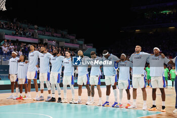 2024-07-27 - Team France, Basketball, Men's Group Phase - Group B between France and Brazil during the Olympic Games Paris 2024 on 27 July 2024 in Villeneuve-d'Ascq near Lille, France - OLYMPIC GAMES PARIS 2024 - 27/07 - OLYMPIC GAMES PARIS 2024 - OLYMPIC GAMES