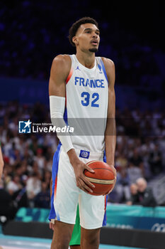 2024-07-27 - Victor Wembanyama of France, Basketball, Men's Group Phase - Group B between France and Brazil during the Olympic Games Paris 2024 on 27 July 2024 in Villeneuve-d'Ascq near Lille, France - OLYMPIC GAMES PARIS 2024 - 27/07 - OLYMPIC GAMES PARIS 2024 - OLYMPIC GAMES