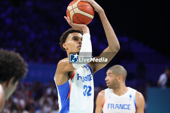 2024-07-27 - Victor Wembanyama of France, Basketball, Men's Group Phase - Group B between France and Brazil during the Olympic Games Paris 2024 on 27 July 2024 in Villeneuve-d'Ascq near Lille, France - OLYMPIC GAMES PARIS 2024 - 27/07 - OLYMPIC GAMES PARIS 2024 - OLYMPIC GAMES