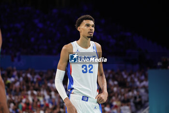 2024-07-27 - Victor Wembanyama of France, Basketball, Men's Group Phase - Group B between France and Brazil during the Olympic Games Paris 2024 on 27 July 2024 in Villeneuve-d'Ascq near Lille, France - OLYMPIC GAMES PARIS 2024 - 27/07 - OLYMPIC GAMES PARIS 2024 - OLYMPIC GAMES