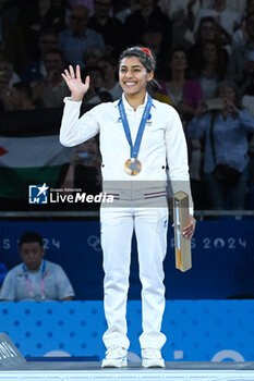 2024-07-27 - Shirine Boukli ( France ) Bronze, Judo, Women -48 kg during the Olympic Games Paris 2024 on 27 July 2024 at Arena Champ de Mars in Paris, France - OLYMPIC GAMES PARIS 2024 - 27/07 - OLYMPIC GAMES PARIS 2024 - OLYMPIC GAMES