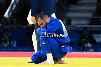 2024-07-27 - Luka Mkheidze ( FRA ) looks dejected after loosing against Yeldos Smetov ( KAZ ), Judo, Men -60 kg Final during the Olympic Games Paris 2024 on 27 July 2024 at Arena Champ de Mars in Paris, France - OLYMPIC GAMES PARIS 2024 - 27/07 - OLYMPIC GAMES PARIS 2024 - OLYMPIC GAMES