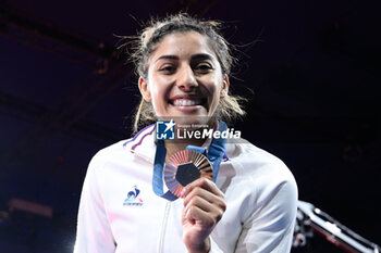 2024-07-27 - Shirine Boukli ( France ) Bronze, Judo, Women -48 kg during the Olympic Games Paris 2024 on 27 July 2024 at Arena Champ de Mars in Paris, France - OLYMPIC GAMES PARIS 2024 - 27/07 - OLYMPIC GAMES PARIS 2024 - OLYMPIC GAMES