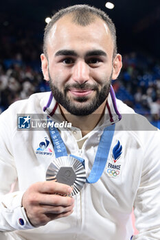 2024-07-27 - Luka Mkheidze ( FRA ) Silver, Judo, Men -60 kg Final during the Olympic Games Paris 2024 on 27 July 2024 at Arena Champ de Mars in Paris, France - OLYMPIC GAMES PARIS 2024 - 27/07 - OLYMPIC GAMES PARIS 2024 - OLYMPIC GAMES