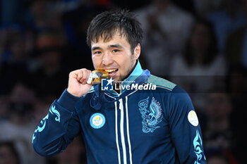 2024-07-27 - Yeldos Smetov ( KAZ ) Gold, Judo, Men -60 kg Final during the Olympic Games Paris 2024 on 27 July 2024 at Arena Champ de Mars in Paris, France - OLYMPIC GAMES PARIS 2024 - 27/07 - OLYMPIC GAMES PARIS 2024 - OLYMPIC GAMES