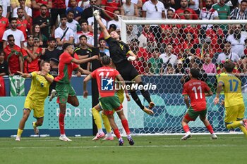 2024-07-27 - Kiril Fesiun (Ukraine), Football, Men's Group B between Ukraine and Morocco during the Olympic Games Paris 2024 on 27 July 2024 at Geoffroy-Guichard Stadium in Saint-Etienne, France - OLYMPIC GAMES PARIS 2024 - 27/07 - OLYMPIC GAMES PARIS 2024 - OLYMPIC GAMES