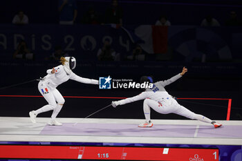 2024-07-27 - MALLO-BRETON Auriane of France, KONG Man Wai Vivian of Hong Kong, China Women's Épée Individual Fencing during the Olympic Games Paris 2024 on 27 July 2024 at Le Grand Palais in Paris, France - OLYMPIC GAMES PARIS 2024 - 27/07 - OLYMPIC GAMES PARIS 2024 - OLYMPIC GAMES