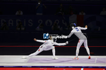 2024-07-27 - MALLO-BRETON Auriane of France, KONG Man Wai Vivian of Hong Kong, China Women's Épée Individual Fencing during the Olympic Games Paris 2024 on 27 July 2024 at Le Grand Palais in Paris, France - OLYMPIC GAMES PARIS 2024 - 27/07 - OLYMPIC GAMES PARIS 2024 - OLYMPIC GAMES