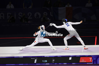 2024-07-27 - MALLO-BRETON Auriane of France, KONG Man Wai Vivian of Hong Kong, China Women's Épée Individual Fencing during the Olympic Games Paris 2024 on 27 July 2024 at Le Grand Palais in Paris, France - OLYMPIC GAMES PARIS 2024 - 27/07 - OLYMPIC GAMES PARIS 2024 - OLYMPIC GAMES