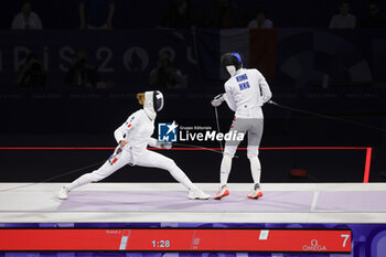 2024-07-27 - MALLO-BRETON Auriane of France, KONG Man Wai Vivian of Hong Kong, China Women's Épée Individual Fencing during the Olympic Games Paris 2024 on 27 July 2024 at Le Grand Palais in Paris, France - OLYMPIC GAMES PARIS 2024 - 27/07 - OLYMPIC GAMES PARIS 2024 - OLYMPIC GAMES