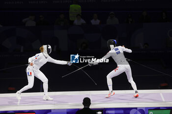 2024-07-27 - MALLO-BRETON Auriane of France, KONG Man Wai Vivian of Hong Kong, China Women's Épée Individual Fencing during the Olympic Games Paris 2024 on 27 July 2024 at Le Grand Palais in Paris, France - OLYMPIC GAMES PARIS 2024 - 27/07 - OLYMPIC GAMES PARIS 2024 - OLYMPIC GAMES