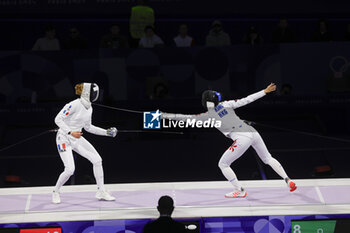 2024-07-27 - MALLO-BRETON Auriane of France, KONG Man Wai Vivian of Hong Kong, China Women's Épée Individual Fencing during the Olympic Games Paris 2024 on 27 July 2024 at Le Grand Palais in Paris, France - OLYMPIC GAMES PARIS 2024 - 27/07 - OLYMPIC GAMES PARIS 2024 - OLYMPIC GAMES