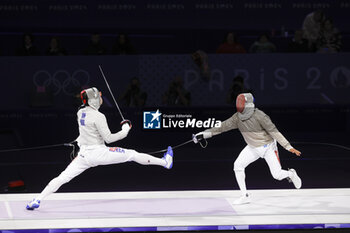 2024-07-27 - OH Sanguk of Republic of Korea, FERJANI Fares of Tunisia, Men's Sabre Individual Fencing during the Olympic Games Paris 2024 on 27 July 2024 at Le Grand Palais in Paris, France - OLYMPIC GAMES PARIS 2024 - 27/07 - OLYMPIC GAMES PARIS 2024 - OLYMPIC GAMES