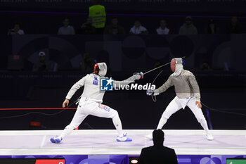 2024-07-27 - OH Sanguk of Republic of Korea, FERJANI Fares of Tunisia, Men's Sabre Individual Fencing during the Olympic Games Paris 2024 on 27 July 2024 at Le Grand Palais in Paris, France - OLYMPIC GAMES PARIS 2024 - 27/07 - OLYMPIC GAMES PARIS 2024 - OLYMPIC GAMES