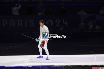 2024-07-27 - OH Sanguk of Republic of Korea, FERJANI Fares of Tunisia, Men's Sabre Individual Fencing during the Olympic Games Paris 2024 on 27 July 2024 at Le Grand Palais in Paris, France - OLYMPIC GAMES PARIS 2024 - 27/07 - OLYMPIC GAMES PARIS 2024 - OLYMPIC GAMES