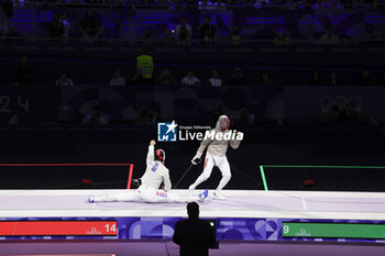 2024-07-27 - OH Sanguk of Republic of Korea, FERJANI Fares of Tunisia, Men's Sabre Individual Fencing during the Olympic Games Paris 2024 on 27 July 2024 at Le Grand Palais in Paris, France - OLYMPIC GAMES PARIS 2024 - 27/07 - OLYMPIC GAMES PARIS 2024 - OLYMPIC GAMES