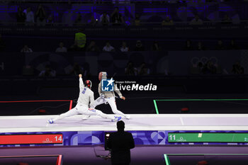 2024-07-27 - OH Sanguk of Republic of Korea, FERJANI Fares of Tunisia, Men's Sabre Individual Fencing during the Olympic Games Paris 2024 on 27 July 2024 at Le Grand Palais in Paris, France - OLYMPIC GAMES PARIS 2024 - 27/07 - OLYMPIC GAMES PARIS 2024 - OLYMPIC GAMES