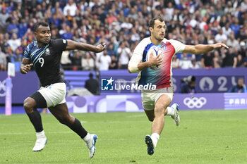 2024-07-27 - Paulin Riva (France) and Jerry Tuwai (Fiji), Rugby Sevens, Men's final between France and Fiji during the Olympic Games Paris 2024 on 27 July 2024 at Stade de France in Saint-Denis, France - OLYMPIC GAMES PARIS 2024 - 27/07 - OLYMPIC GAMES PARIS 2024 - OLYMPIC GAMES