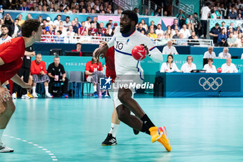 2024-07-27 - Dika Mem (France), Handball, Men's Preliminary Round Group B between Denmark and France during the Olympic Games Paris 2024 on 27 July 2024 at South Paris Arena 6 in Paris, France - OLYMPIC GAMES PARIS 2024 - 27/07 - OLYMPIC GAMES PARIS 2024 - OLYMPIC GAMES