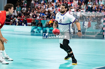 2024-07-27 - Elohim Prandi (France), Handball, Men's Preliminary Round Group B between Denmark and France during the Olympic Games Paris 2024 on 27 July 2024 at South Paris Arena 6 in Paris, France - OLYMPIC GAMES PARIS 2024 - 27/07 - OLYMPIC GAMES PARIS 2024 - OLYMPIC GAMES