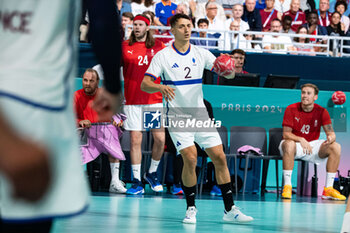 2024-07-27 - Yanis Lenne (France), Handball, Men's Preliminary Round Group B between Denmark and France during the Olympic Games Paris 2024 on 27 July 2024 at South Paris Arena 6 in Paris, France - OLYMPIC GAMES PARIS 2024 - 27/07 - OLYMPIC GAMES PARIS 2024 - OLYMPIC GAMES