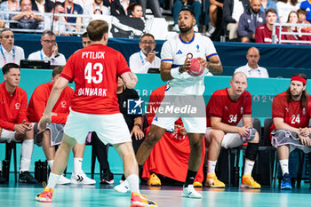 2024-07-27 - Melvyn Richardson (France), Handball, Men's Preliminary Round Group B between Denmark and France during the Olympic Games Paris 2024 on 27 July 2024 at South Paris Arena 6 in Paris, France - OLYMPIC GAMES PARIS 2024 - 27/07 - OLYMPIC GAMES PARIS 2024 - OLYMPIC GAMES