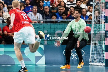 2024-07-27 - Remi Desbonnet (France), Handball, Men's Preliminary Round Group B between Denmark and France during the Olympic Games Paris 2024 on 27 July 2024 at South Paris Arena 6 in Paris, France - OLYMPIC GAMES PARIS 2024 - 27/07 - OLYMPIC GAMES PARIS 2024 - OLYMPIC GAMES