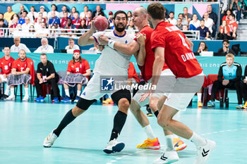 2024-07-27 - Nicolas Karabatic (France), Handball, Men's Preliminary Round Group B between Denmark and France during the Olympic Games Paris 2024 on 27 July 2024 at South Paris Arena 6 in Paris, France - OLYMPIC GAMES PARIS 2024 - 27/07 - OLYMPIC GAMES PARIS 2024 - OLYMPIC GAMES