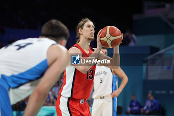 2024-07-27 - Kelly Olynyk of Canada, Basketball, Men's Group Phase - Group A between Greece and Canada during the Olympic Games Paris 2024 on 27 July 2024 in Villeneuve-d'Ascq near Lille, France - OLYMPIC GAMES PARIS 2024 - 27/07 - OLYMPIC GAMES PARIS 2024 - OLYMPIC GAMES