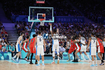 2024-07-27 - Giannis Antetokounmpo of Greece, Basketball, Men's Group Phase - Group A between Greece and Canada during the Olympic Games Paris 2024 on 27 July 2024 in Villeneuve-d'Ascq near Lille, France - OLYMPIC GAMES PARIS 2024 - 27/07 - OLYMPIC GAMES PARIS 2024 - OLYMPIC GAMES