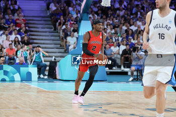 2024-07-27 - Shai Gilgeous-Alexander of Canada, Basketball, Men's Group Phase - Group A between Greece and Canada during the Olympic Games Paris 2024 on 27 July 2024 in Villeneuve-d'Ascq near Lille, France - OLYMPIC GAMES PARIS 2024 - 27/07 - OLYMPIC GAMES PARIS 2024 - OLYMPIC GAMES