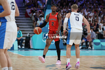 2024-07-27 - Shai Gilgeous-Alexander of Canada, Basketball, Men's Group Phase - Group A between Greece and Canada during the Olympic Games Paris 2024 on 27 July 2024 in Villeneuve-d'Ascq near Lille, France - OLYMPIC GAMES PARIS 2024 - 27/07 - OLYMPIC GAMES PARIS 2024 - OLYMPIC GAMES