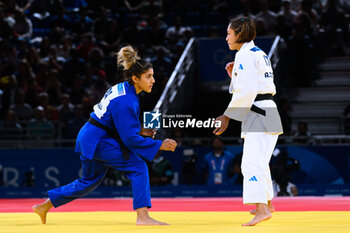 2024-07-27 - Shirine Boukli ( France ) against Assunta Scutto ( Italy ), Judo, Women -48 kg Final during the Olympic Games Paris 2024 on 27 July 2024 at Arena Champ de Mars in Paris, France - OLYMPIC GAMES PARIS 2024 - 27/07 - OLYMPIC GAMES PARIS 2024 - OLYMPIC GAMES