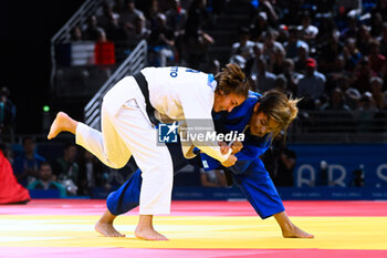 2024-07-27 - Shirine Boukli ( France ) against Assunta Scutto ( Italy ), Judo, Women -48 kg Final during the Olympic Games Paris 2024 on 27 July 2024 at Arena Champ de Mars in Paris, France - OLYMPIC GAMES PARIS 2024 - 27/07 - OLYMPIC GAMES PARIS 2024 - OLYMPIC GAMES