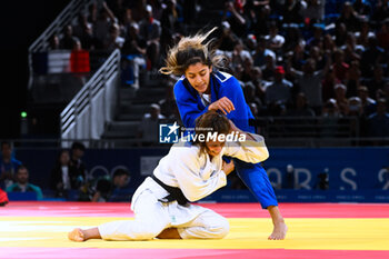 2024-07-27 - Shirine Boukli ( France ) against Assunta Scutto ( Italy ), Judo, Women -48 kg Final during the Olympic Games Paris 2024 on 27 July 2024 at Arena Champ de Mars in Paris, France - OLYMPIC GAMES PARIS 2024 - 27/07 - OLYMPIC GAMES PARIS 2024 - OLYMPIC GAMES