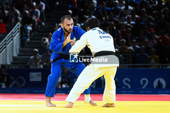 2024-07-27 - Salih Yildiz ( TUR ) against Luka Mkheidze ( FRA ), Judo, Men -60 kg during the Olympic Games Paris 2024 on 27 July 2024 at Arena Champ de Mars in Paris, France - OLYMPIC GAMES PARIS 2024 - 27/07 - OLYMPIC GAMES PARIS 2024 - OLYMPIC GAMES