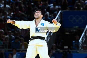 2024-07-27 - Yeldos Smetov ( KAZ ) against Francisco Garrigos ( ESP ), Judo, Men -60 kg during the Olympic Games Paris 2024 on 27 July 2024 at Arena Champ de Mars in Paris, France - OLYMPIC GAMES PARIS 2024 - 27/07 - OLYMPIC GAMES PARIS 2024 - OLYMPIC GAMES