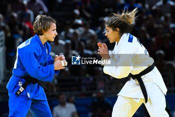 2024-07-27 - Shirine Boukli ( France ) against Abelenda Martinez ( ESP ), Judo, Women -48 kg Final during the Olympic Games Paris 2024 on 27 July 2024 at Arena Champ de Mars in Paris, France - OLYMPIC GAMES PARIS 2024 - 27/07 - OLYMPIC GAMES PARIS 2024 - OLYMPIC GAMES