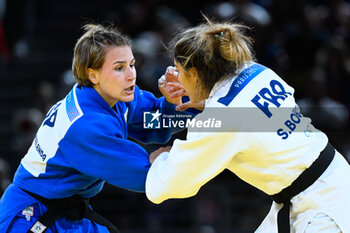 2024-07-27 - Shirine Boukli ( France ) against Abelenda Martinez ( ESP ), Judo, Women -48 kg Final during the Olympic Games Paris 2024 on 27 July 2024 at Arena Champ de Mars in Paris, France - OLYMPIC GAMES PARIS 2024 - 27/07 - OLYMPIC GAMES PARIS 2024 - OLYMPIC GAMES