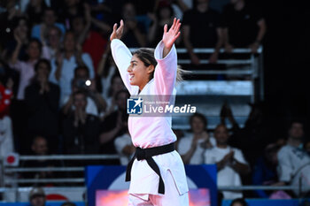 2024-07-27 - Shirine Boukli ( France ) against Abelenda Martinez ( ESP ), Judo, Women -48 kg Final during the Olympic Games Paris 2024 on 27 July 2024 at Arena Champ de Mars in Paris, France - OLYMPIC GAMES PARIS 2024 - 27/07 - OLYMPIC GAMES PARIS 2024 - OLYMPIC GAMES