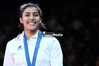 2024-07-27 - Shirine Boukli ( France ) Bronze, Judo, Women -48 kg during the Olympic Games Paris 2024 on 27 July 2024 at Arena Champ de Mars in Paris, France - OLYMPIC GAMES PARIS 2024 - 27/07 - OLYMPIC GAMES PARIS 2024 - OLYMPIC GAMES