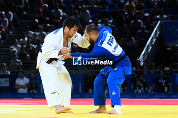 2024-07-27 - Yeldos Smetov ( KAZ ) and Luka Mkheidze ( FRA ), Judo, Men -60 kg Final during the Olympic Games Paris 2024 on 27 July 2024 at Arena Champ de Mars in Paris, France - OLYMPIC GAMES PARIS 2024 - 27/07 - OLYMPIC GAMES PARIS 2024 - OLYMPIC GAMES