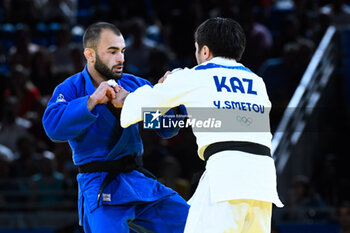 2024-07-27 - Yeldos Smetov ( KAZ ) and Luka Mkheidze ( FRA ), Judo, Men -60 kg Final during the Olympic Games Paris 2024 on 27 July 2024 at Arena Champ de Mars in Paris, France - OLYMPIC GAMES PARIS 2024 - 27/07 - OLYMPIC GAMES PARIS 2024 - OLYMPIC GAMES