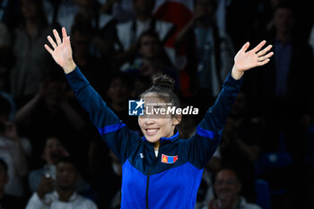 2024-07-27 - Baasankhuu Bavuudorj ( MGL ) Silver, Judo, Women -48 kg during the Olympic Games Paris 2024 on 27 July 2024 at Arena Champ de Mars in Paris, France - OLYMPIC GAMES PARIS 2024 - 27/07 - OLYMPIC GAMES PARIS 2024 - OLYMPIC GAMES