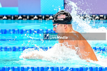 2024-07-27 - Fink Nic of United States of America competing in the Men's 100m Breaststroke Semifinals during Day 1 of Swimming during the Olympic Games Paris 2024 on 27 July 2024 at Paris La Defense Arena in Paris, France - OLYMPIC GAMES PARIS 2024 - 27/07 - OLYMPIC GAMES PARIS 2024 - OLYMPIC GAMES