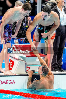 2024-07-27 - Team United States of America competing in the Men's 4 X 100m Freestyle Relay Final during Day 1 of Swimming during the Olympic Games Paris 2024 on 27 July 2024 at Paris La Defense Arena in Paris, France - OLYMPIC GAMES PARIS 2024 - 27/07 - OLYMPIC GAMES PARIS 2024 - OLYMPIC GAMES