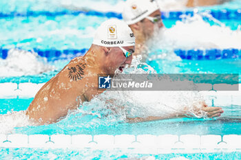 2024-07-27 - Caspar Corbeau of the Netherlands competing in the Men's 100m Breaststroke - Semi-final during Day 1 of Swimming during the Olympic Games Paris 2024 on 27 July 2024 at Paris La Defense Arena in Paris, France - OLYMPIC GAMES PARIS 2024 - 27/07 - OLYMPIC GAMES PARIS 2024 - OLYMPIC GAMES